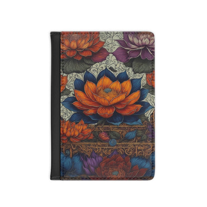 Embrace Tranquility with our Lotus-Themed Passport Book: Stylish and Functional Travel Companion