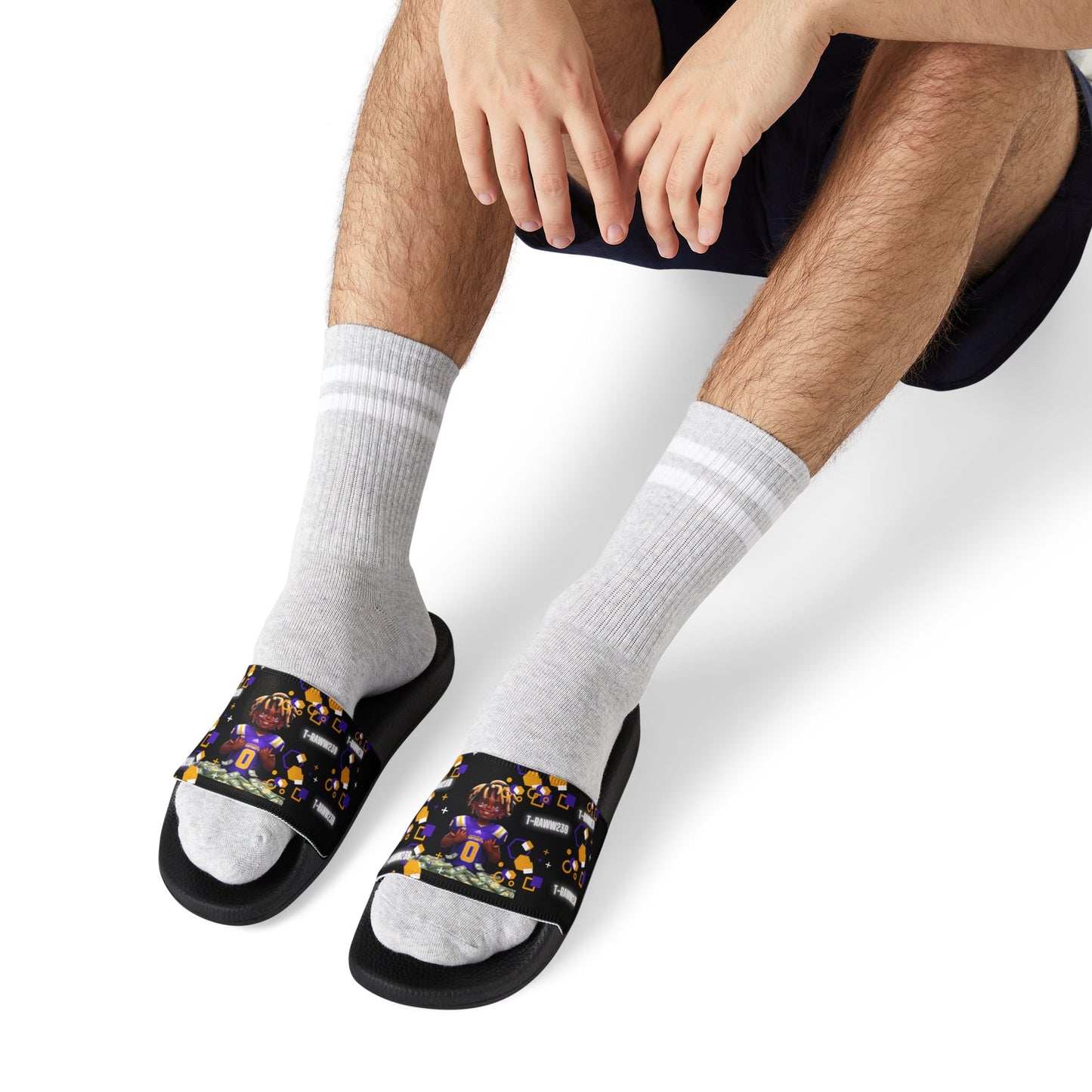 Stride in Style: Geometric Unisex Sandals from Traww239's Merch Store