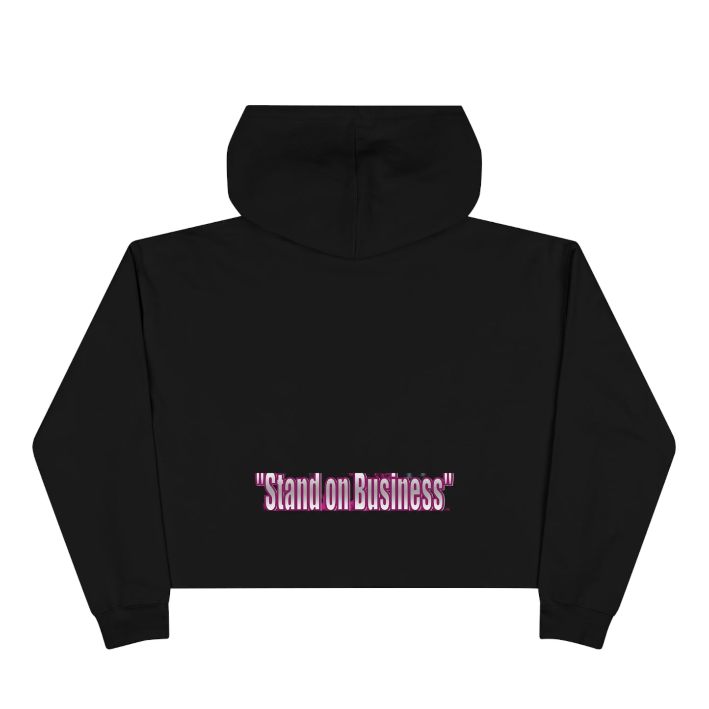 Iconic Empowerment: Beautiful Quu 'Stand on Business' Crop Top Hoodie