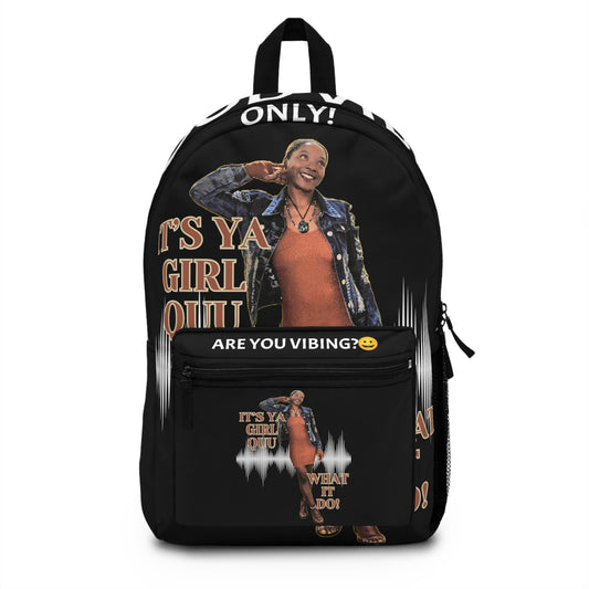 Quu Vibes On-the-Go: 'It's Ya Girl Quu, What It Do' Bookbag