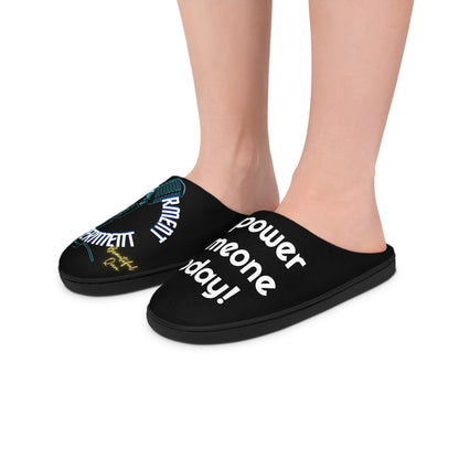 Step into Empowerment: Flannel Fleece Slippers with Flexible, Anti-Skid Sole