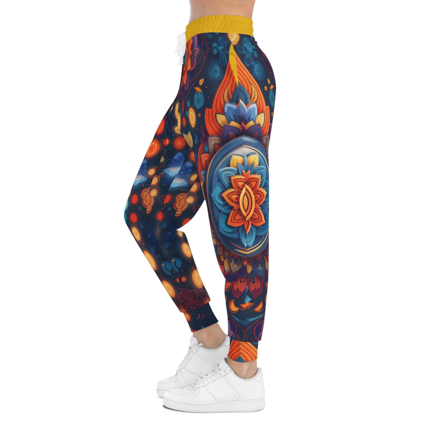 Elevate Your Casual Style with Lotus and Geometric Patterned Joggers: Fashionable Comfort for Everyday Wear