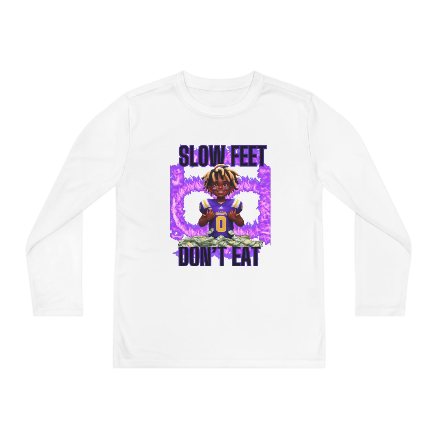 Fuel Your Drive: Traww239's 'Slow Feet Don't Eat' Slogan Shirt