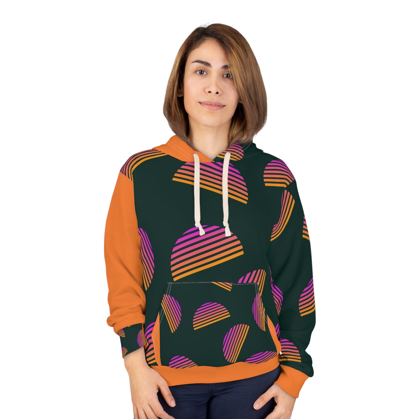 Vibe High Positive Vibes Sun-Themed Pullover Hoodie