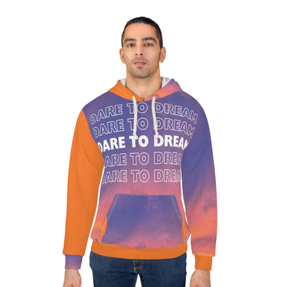 Dare to Dream Sunset-Inspired Hoodie – Vibrant and Inspirational Apparel Pullover Hoodie