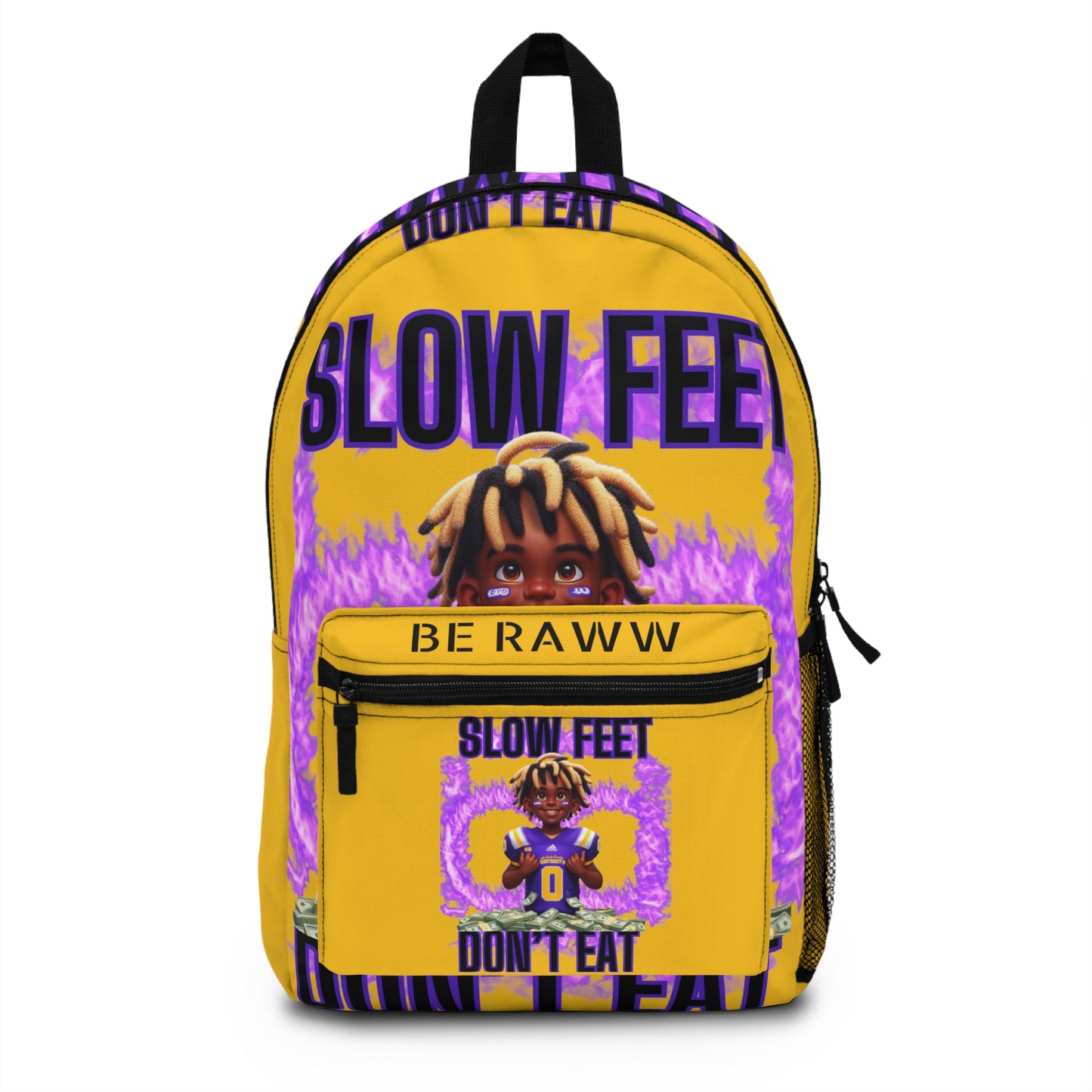 Carry Your Drive: Traww239's 'Slow Feet Don't Eat' Slogan Bookbag