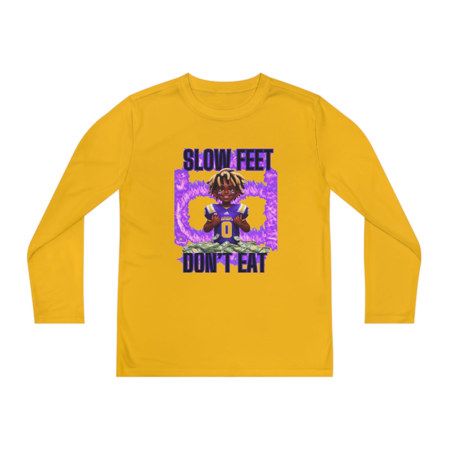 Fuel Your Drive: Traww239's 'Slow Feet Don't Eat' Slogan Shirt